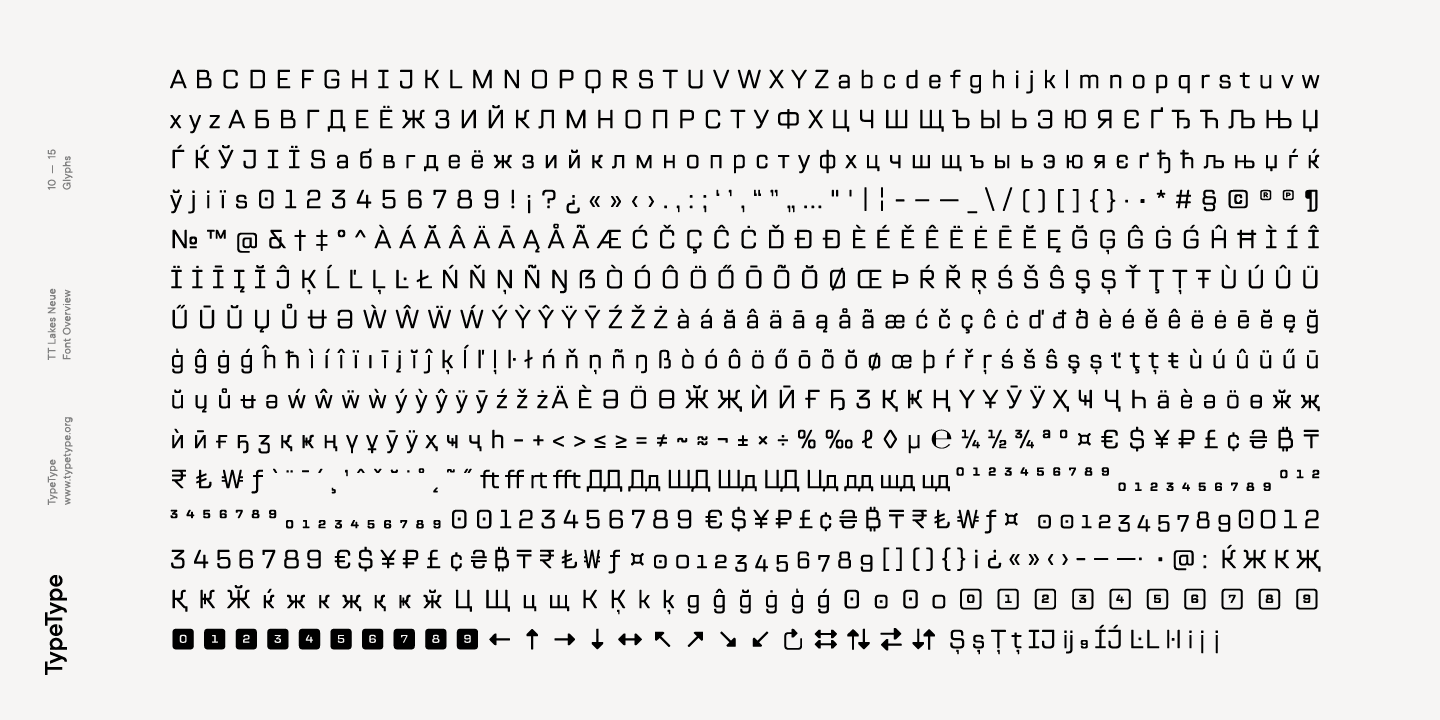 Example font TT Lakes Neue Condensed #7